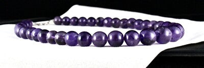 Natural Amethyst 846 Carats Beaded Necklace Big Round Gemstone Strings