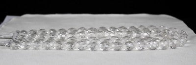 Natural White Rock Crystal Quartz Faceted Beads Necklace 3 L 1311 Ct Gemstone