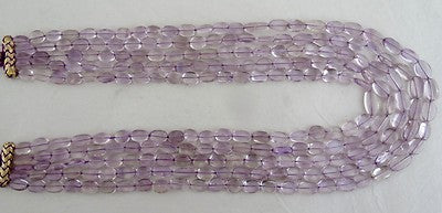Natural Pink Amethyst 689ct Cabochon Beads Gemstone Necklace For Women