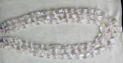 Natural Pink Aquamarine 1094 Ct Faceted Tumble Beads Gemstone Necklace