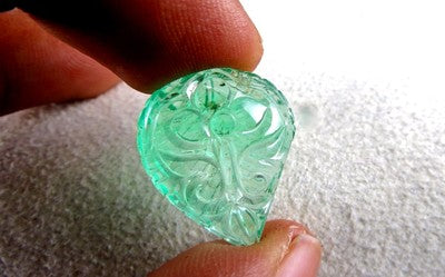 Certified Natural Colombian Emerald 19.22 Ct Gemstone Ring/pendant