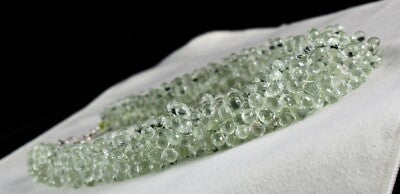 Certified Natural Green Amethyst Teardrop Necklace 731 Ct Sterling Silver Party