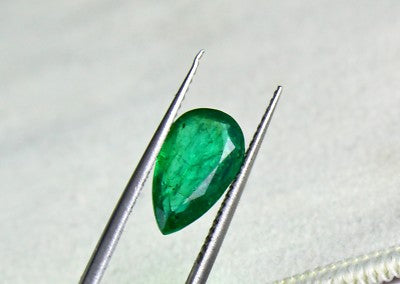 Certified Zambia Natural Emerald 12x7mm 2.42ct Ring Pendant Sterling Silver
