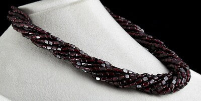 Natural Red Garnet Square Beads 10 L 1085 Cts Gemstone Fashion Necklace