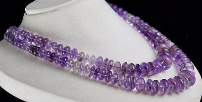 Certified Natural Amethyst Beads 1147 Ct Statement Necklace Purple Shaded