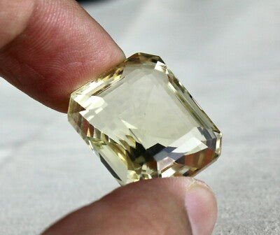Yellow Citrine Octagon Cut 53.10 Ct Gemstone Pendant Ring Designing