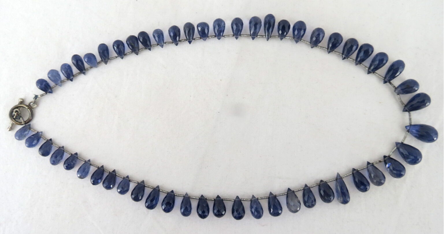 Natural Blue Iolite Faceted Teardrop Beads 133 Ct Gemstone Fashion Necklace