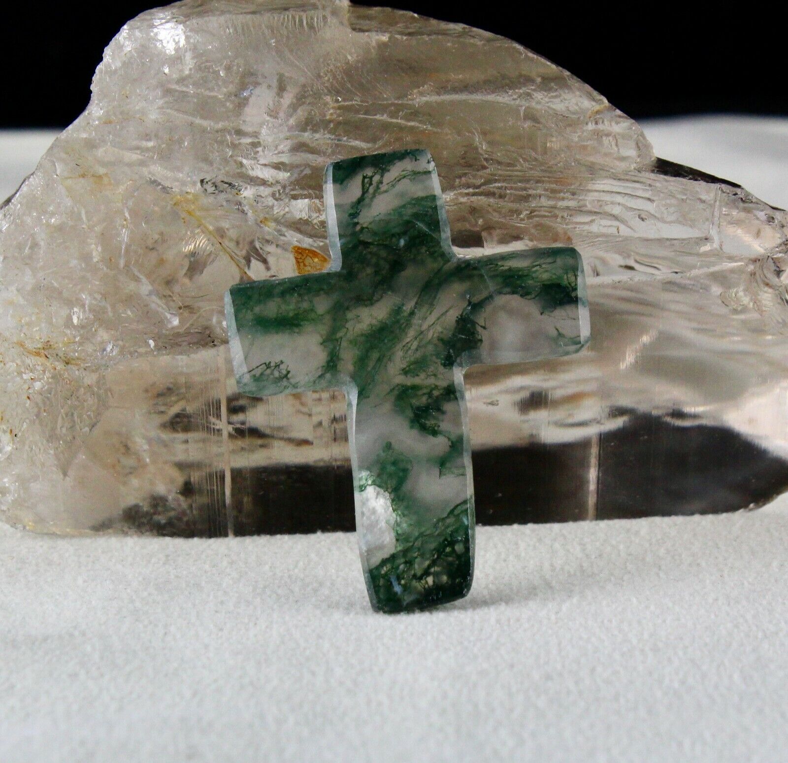 VINTAGE NATURAL MULTI QUARTZ 6 PCS 289 CARATS GEMSTONE SPIRITUAL CROSS PENDANT