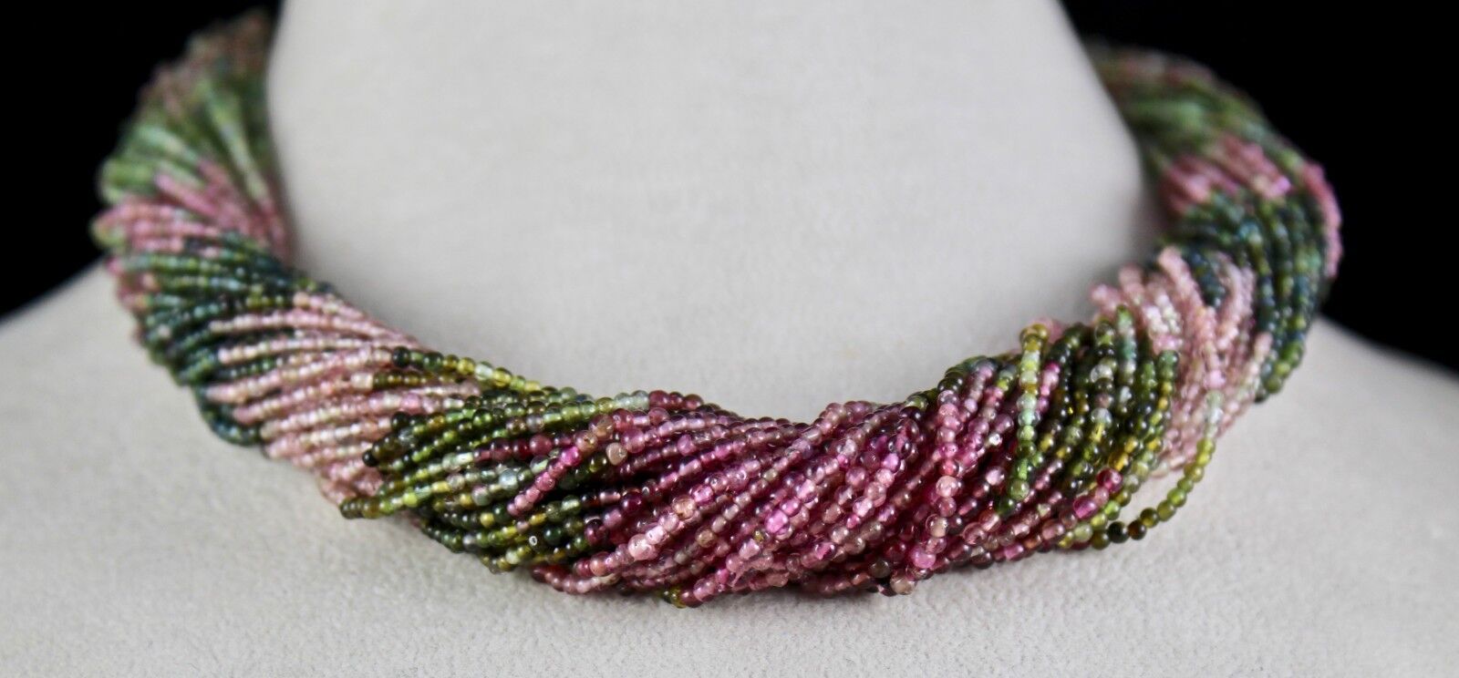 Multi Color Natural Tourmaline Beads 2.5mm 580 Ct Bunch Gemstone Silver Necklace