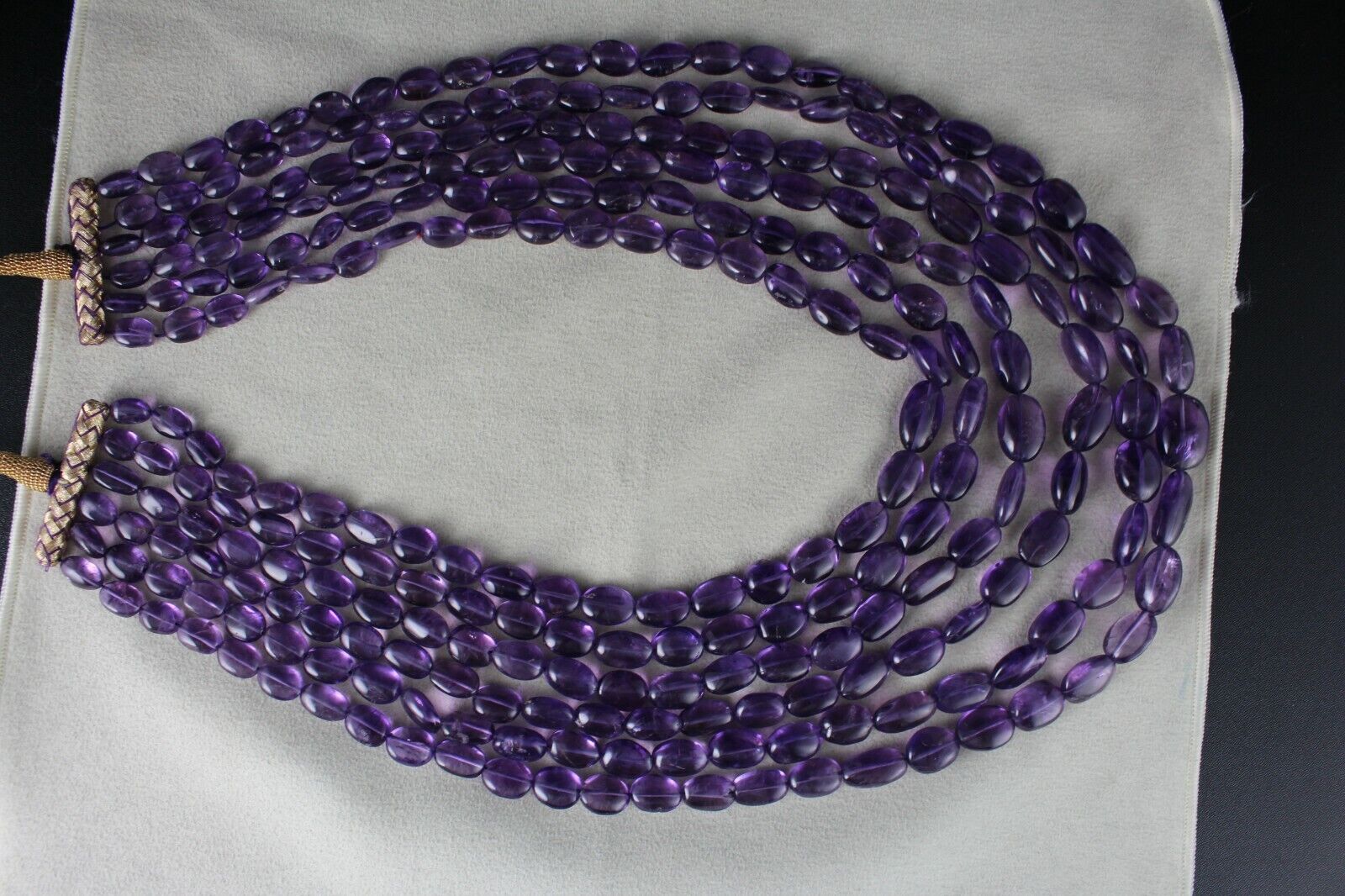NATURAL AMETHYST BEADS LONG NUGGETS 6 L 1333 CT PURPLE GEMSTONE FASHION NECKLACE