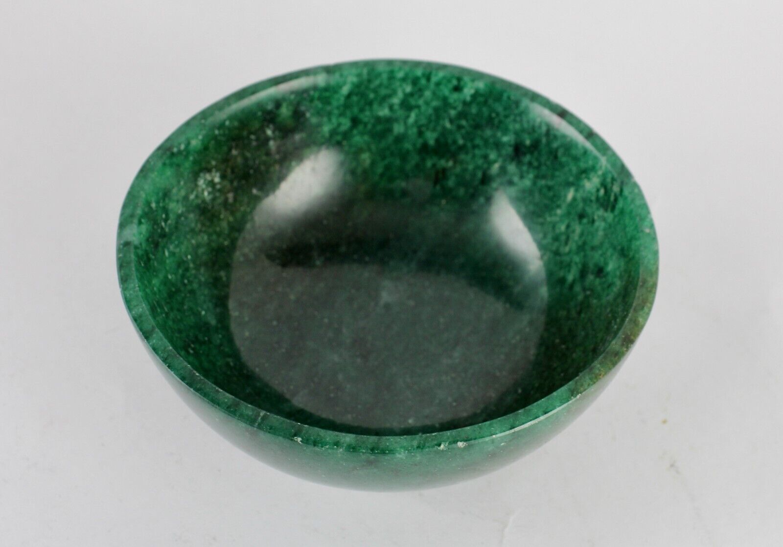 NATURAL GREEN QUARTZ 4 INCH 1325 CARATS CARVED ROUND BOWL FOR HOME DECOR