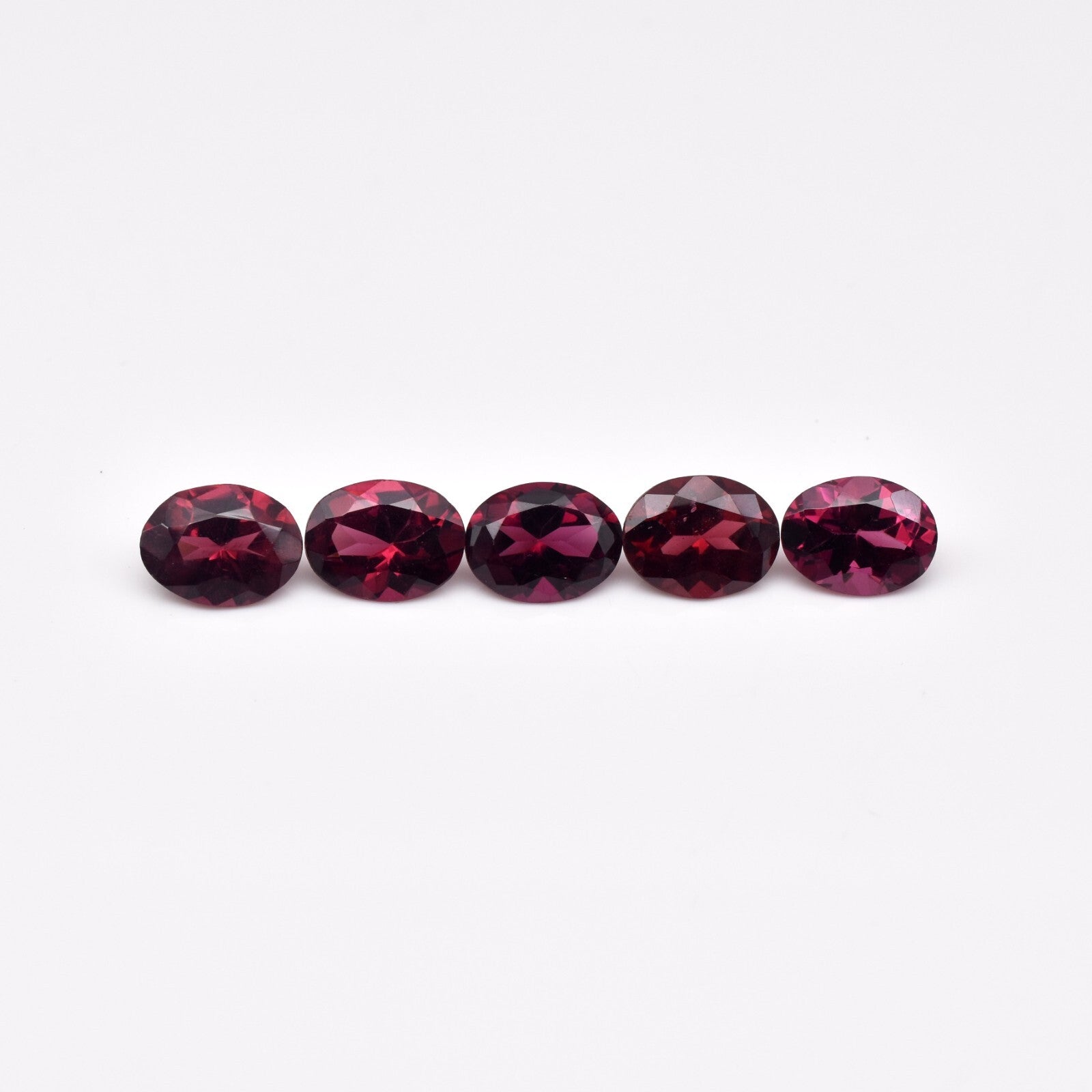 Natural Garnet Oval Cut 10.31ct 5pc 9x7mm Loose Gemstone Earring Set Design