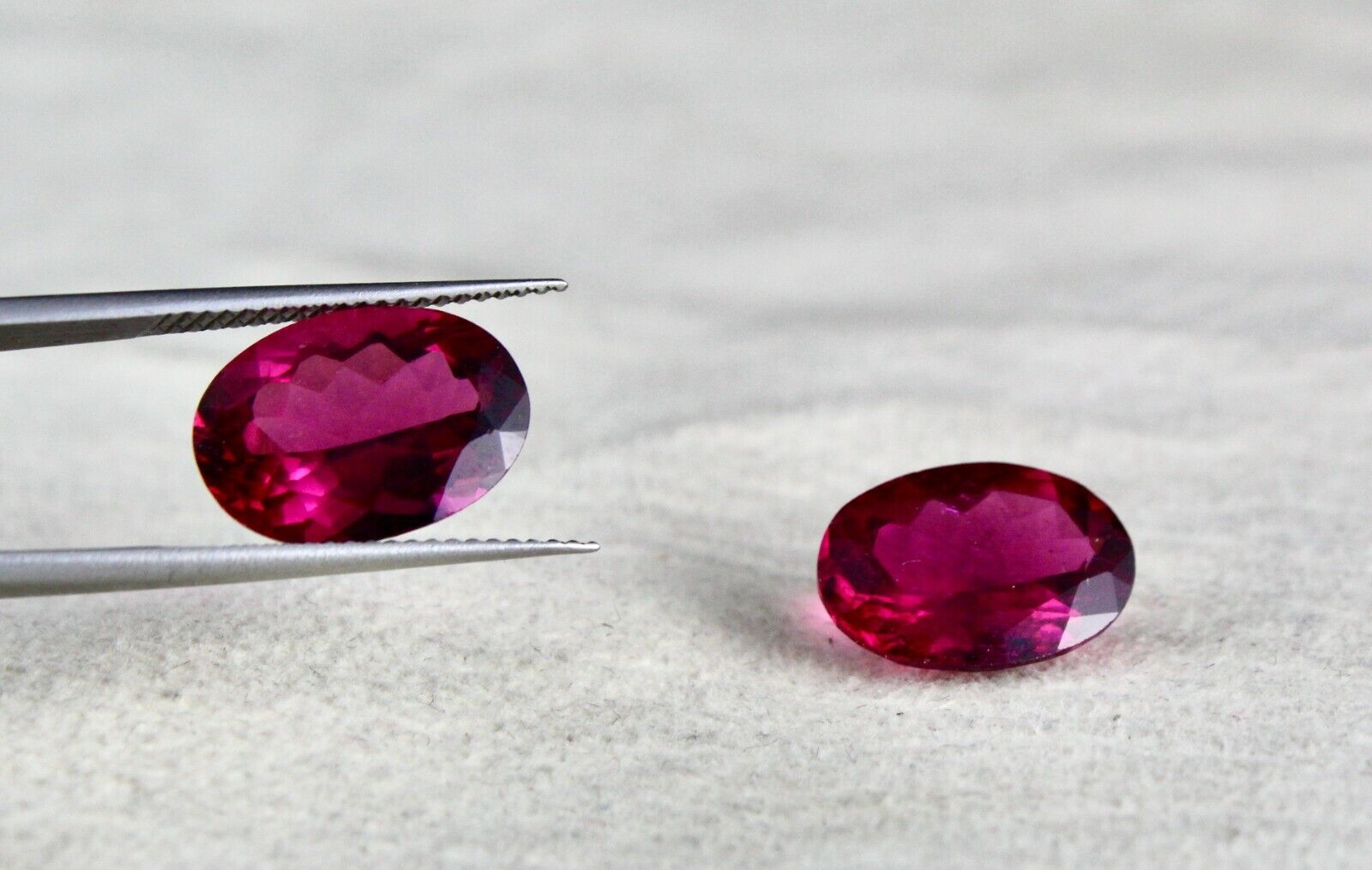 NATURAL PINK TOURMALINE RUBELLITE OVAL PAIR 10.60 CARATS LOOSE GEMSTONE EARRING
