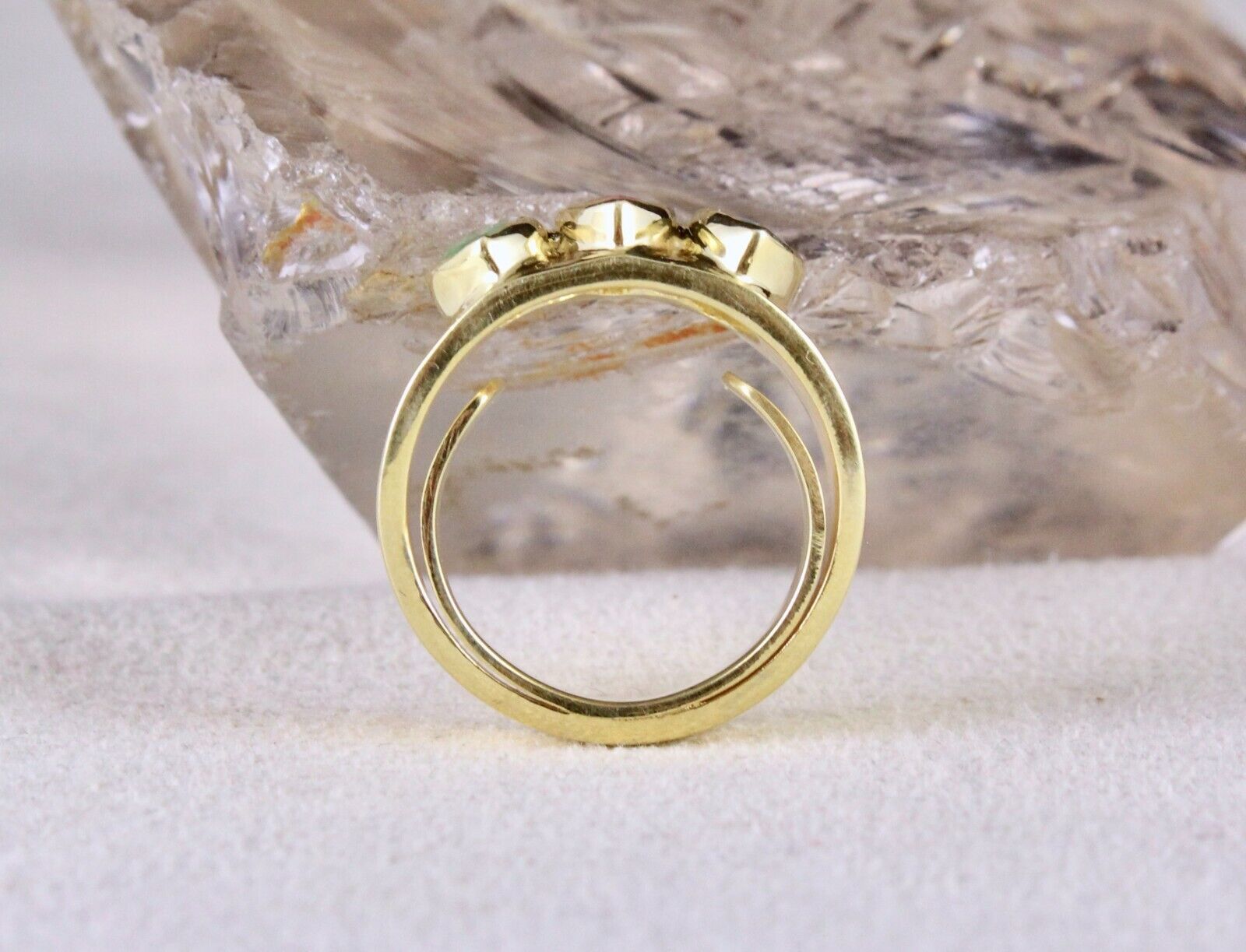 ELEGANT NATURAL EMERALD RUBY SAPPHIRE MARQUISE GEMSTONE FINEST WOMEN SILVER RING