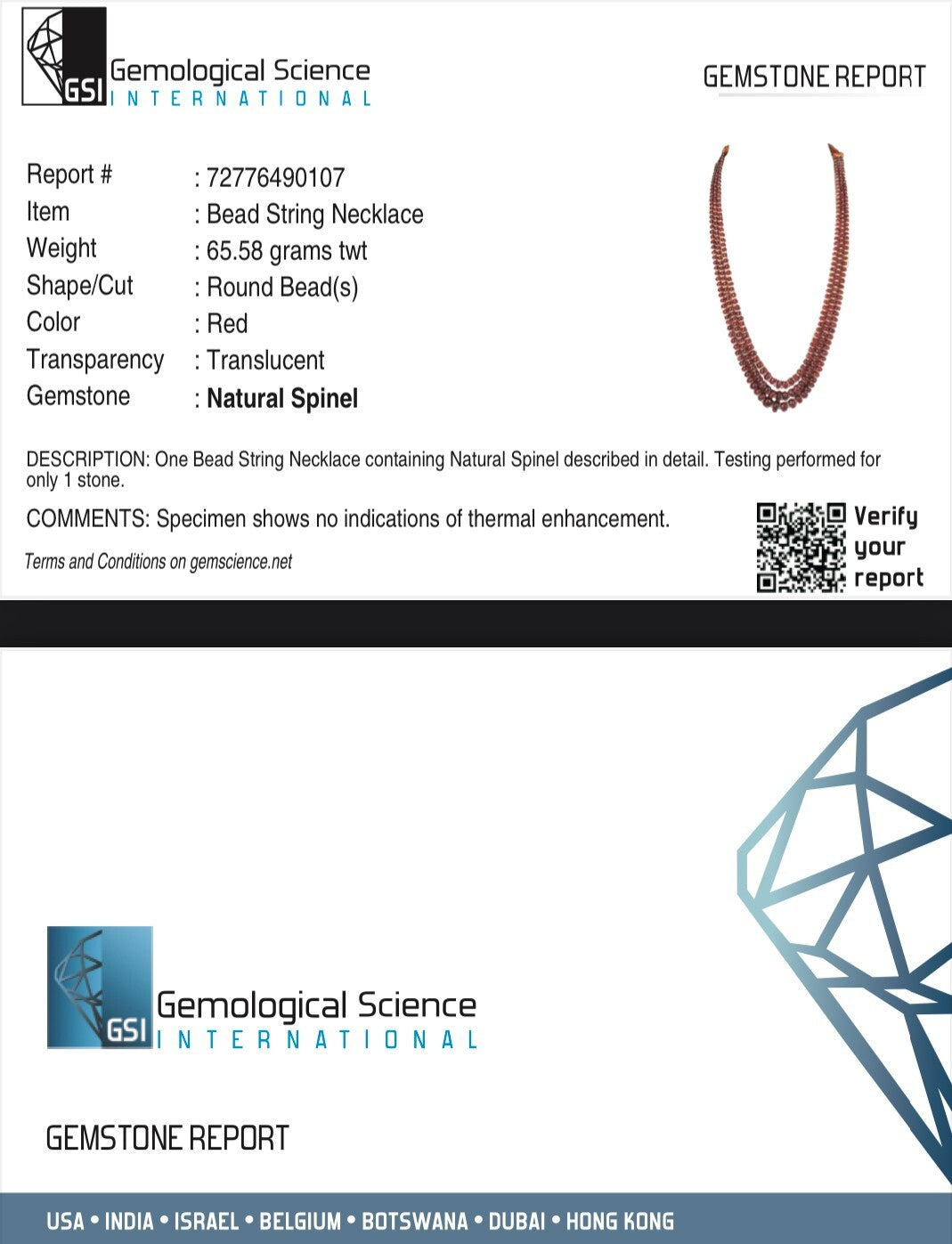 Certified Natural Spinel 319 Ct Pearl Beads Party Necklace Round Gemstone