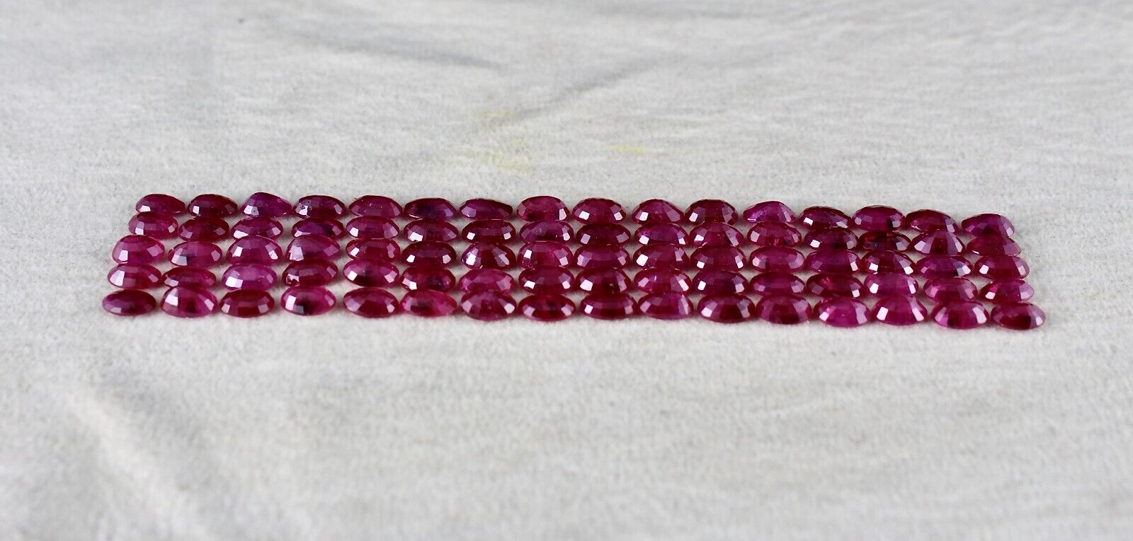 CERTIFIED NATURAL HEATED BURMA RUBY OVAL CUT 80 PC 46.30 CTS GEMSTONE BRACELET