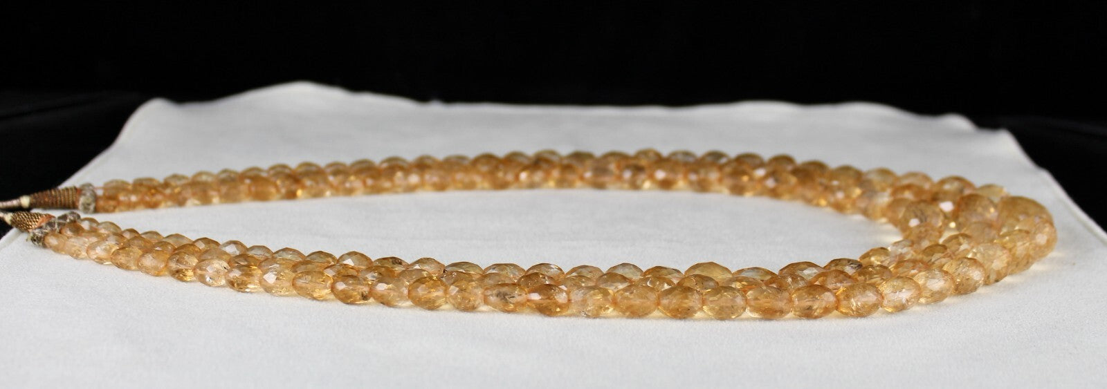 Certified Natural Citrine 831 Ct Faceted Oval Beads Yellow Fashion Necklace