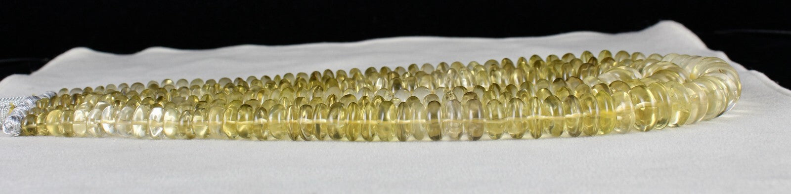 Natural Lemon Quartz Beads Necklace 1428 Ct Semi Precious Yellow Gemstone