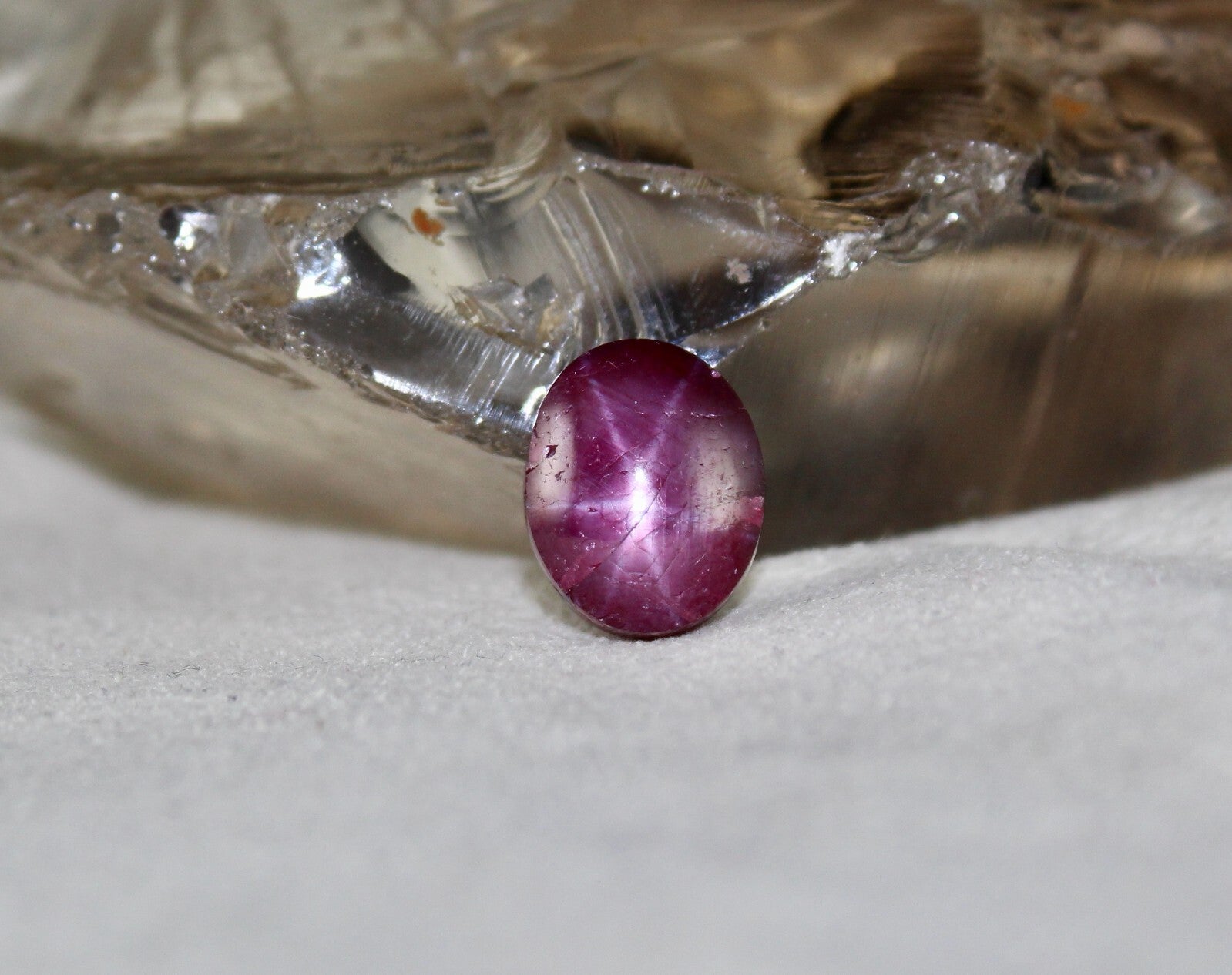 Certified Natural Red Star Ruby 10.25ct Oval Cabochon Gem For Ring Pendant