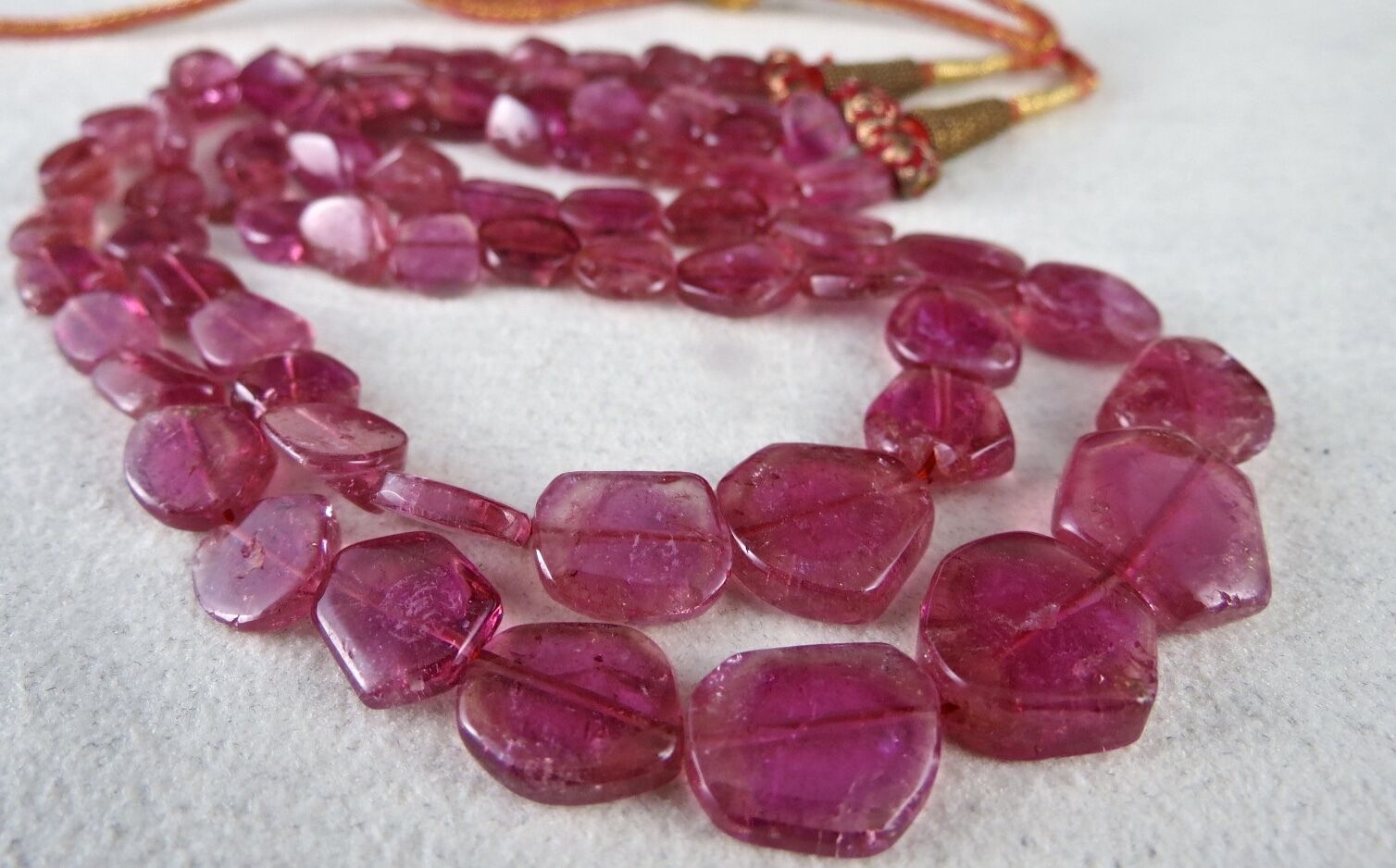 Natural Pink Tourmaline Rubellite Fancy Beads 212 Ct Gemstone Fashion Necklace