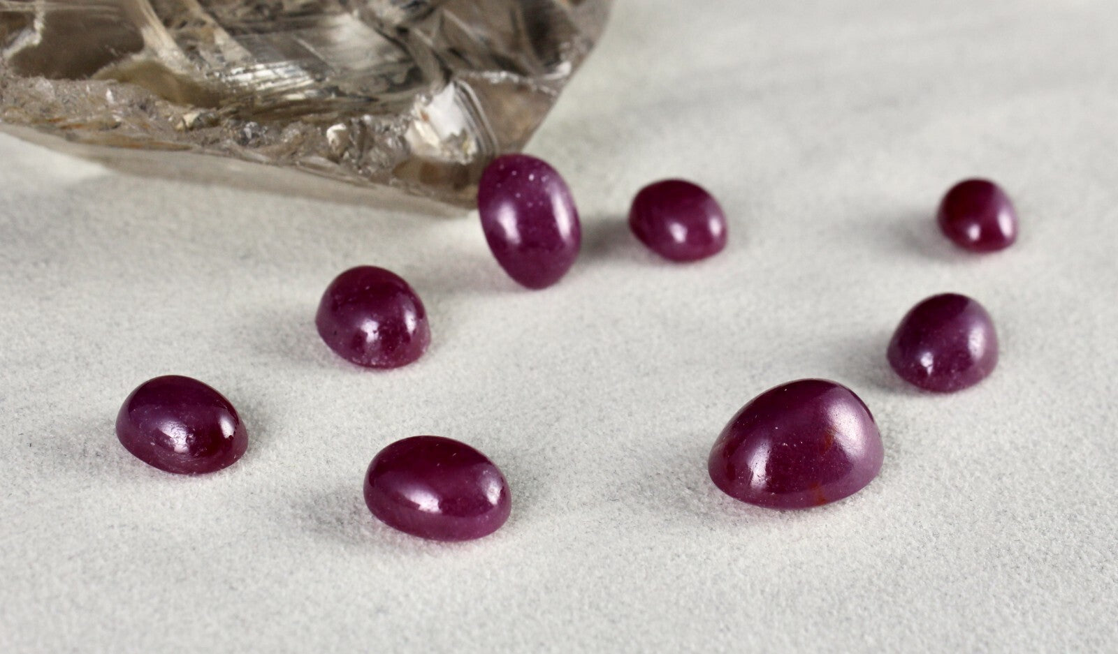 Certified Natural Untreated Ruby Cabochon 103.70ct Gemstone Set Earring Ring