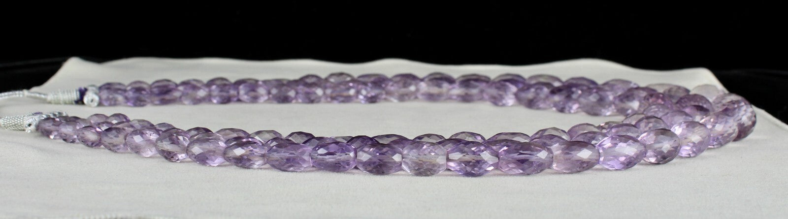 Certified Natural Amethyst 1164ct Beads Long Faceted Gemstone Fine Necklace