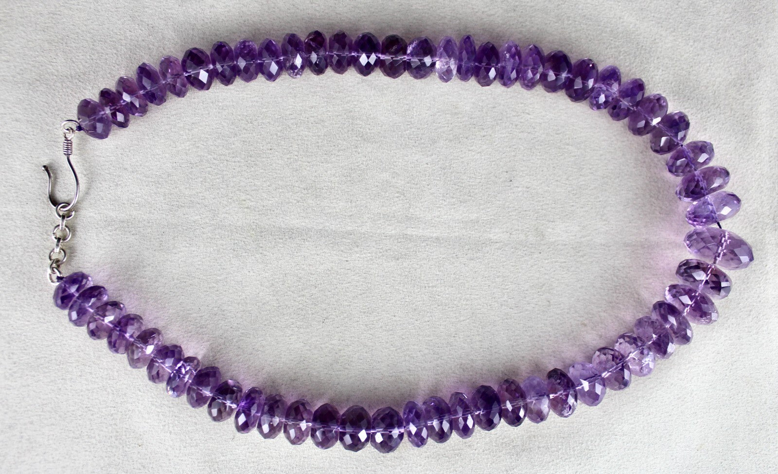 Certified Natural Amethyst 1005ct Faceted Beads Fashion Necklace For Women