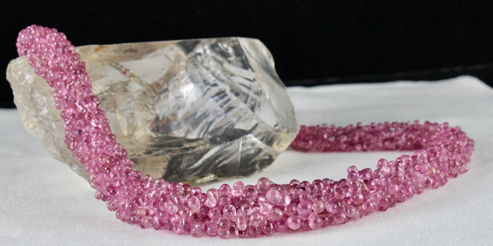 Certified Natural Tourmaline Rubellite Teardrop 431 Ct Gemstone Necklace