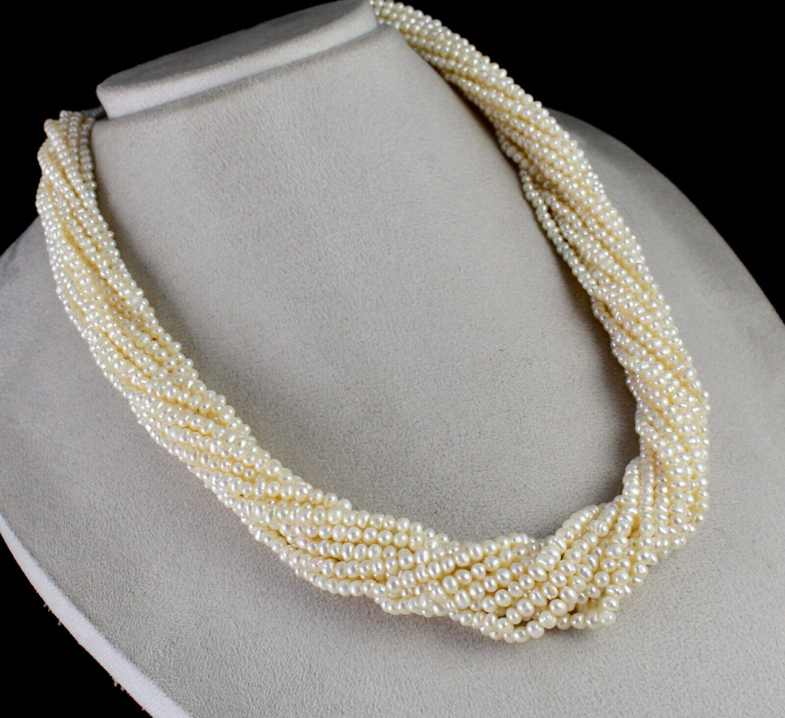 GENUINE FRESH WATER PEARL BEADS ROUND 14 L 772 CARATS GEMSTONE FASHION NECKLACE