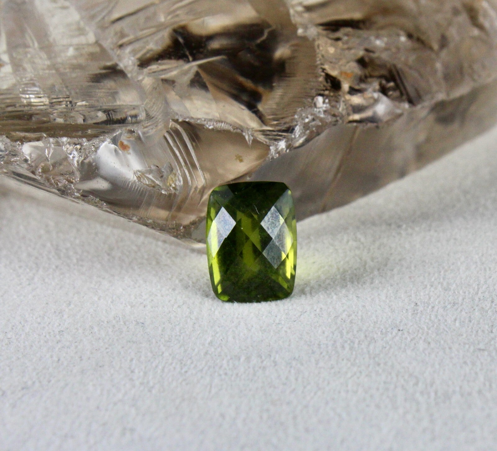 Green Vesuvianite Idocrase Gemstone Ring/pendant Cushion Cut 11.20 Ct