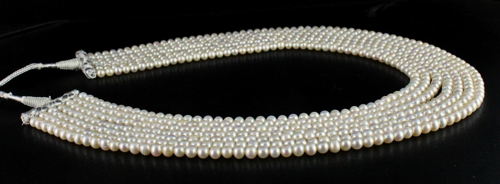 GENUINE FRESH WATER PEARL BEADS ROUND 7 L 808 CARATS GEMSTONE FASHION NECKLACE