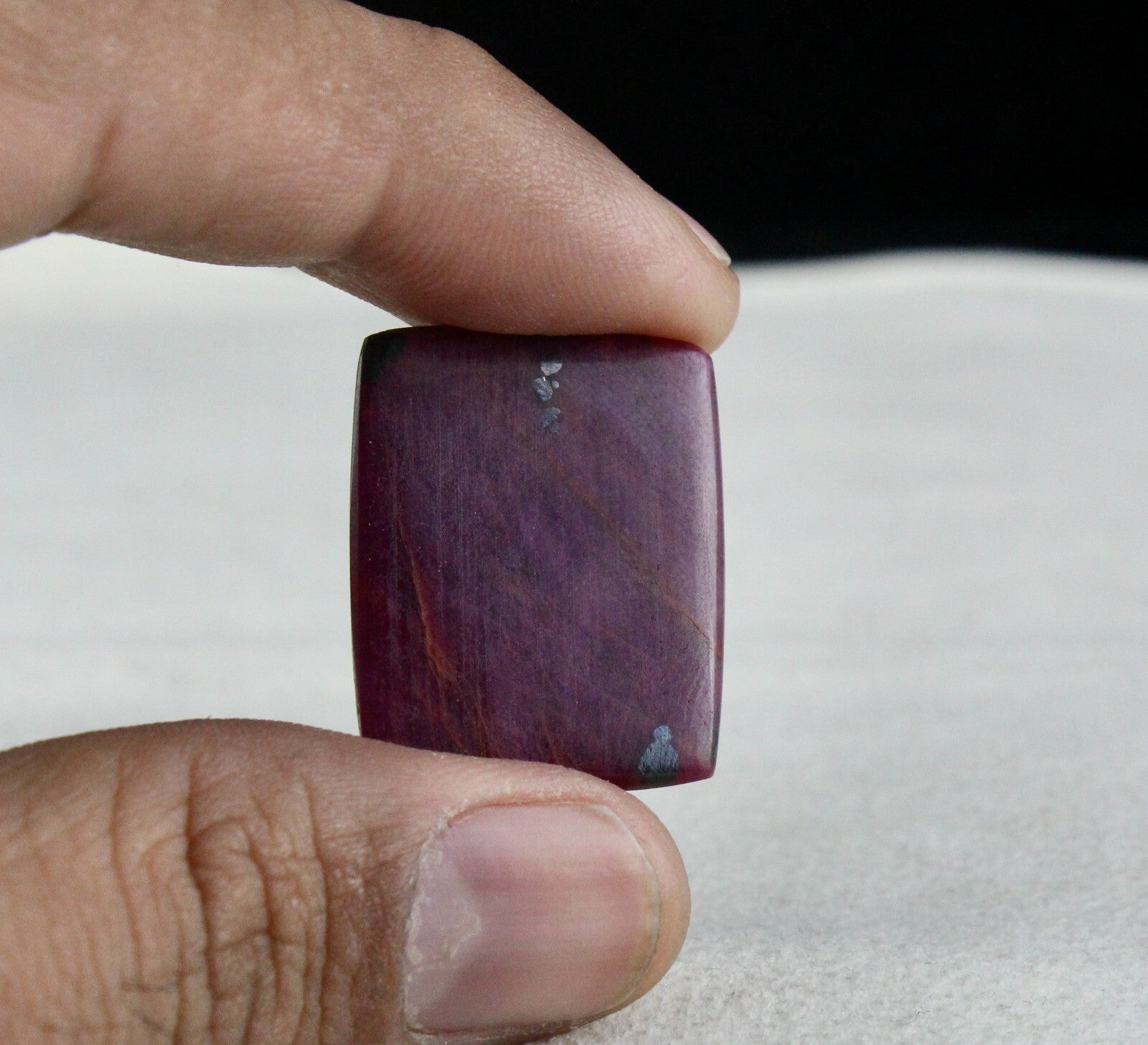 Unheated Natural Ruby 43ct Square Faceted Cabochon Gemstone Pendant Design
