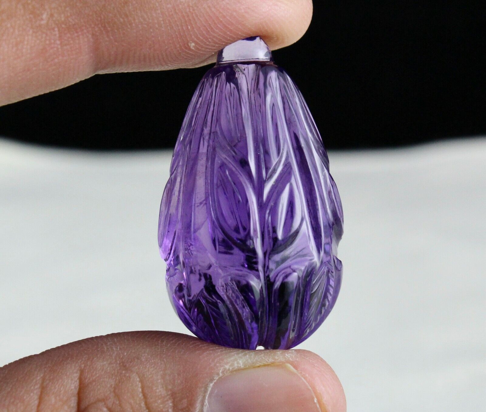NATURAL AMETHYST CARVED DROPS 9 PCS 408 CTS LOOSE GEMSTONE EARRING NECKLACE SET
