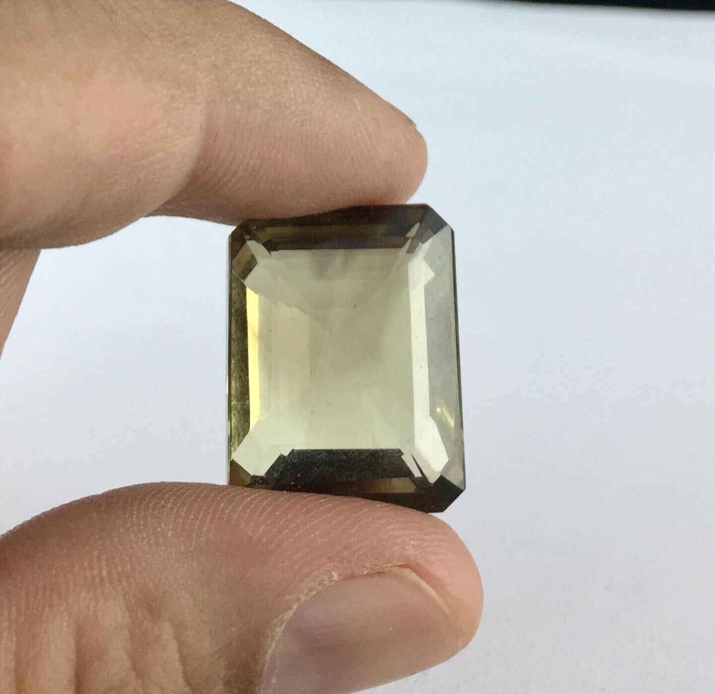 Natural Lemon Smoky Quartz Octagon Cut 2 Pcs 101.70 Carats Big Gemstone Pendant