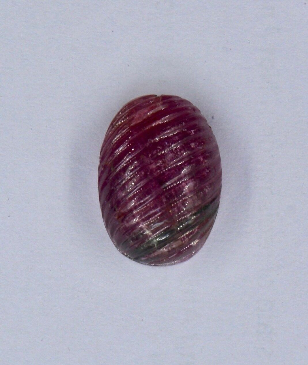 Natural Multi Tourmaline Carved Oval Cabochon 16.40 Ct Gemstone Ring Pendant