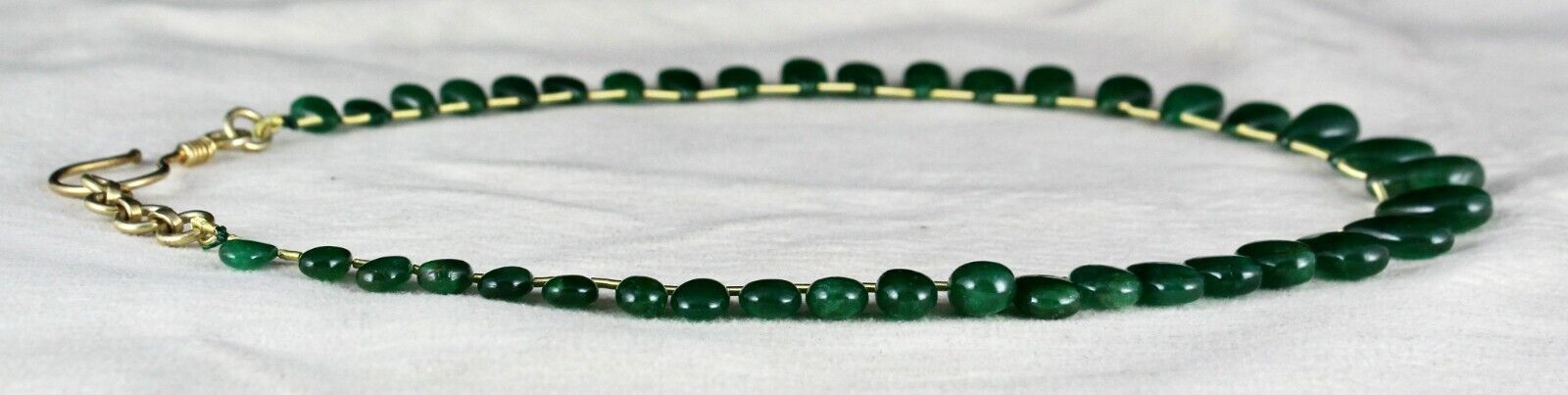 Natural Zambia Emerald Teardrop Drilled 40 Pc 88.50 Ct Gemstone Hanging Necklace