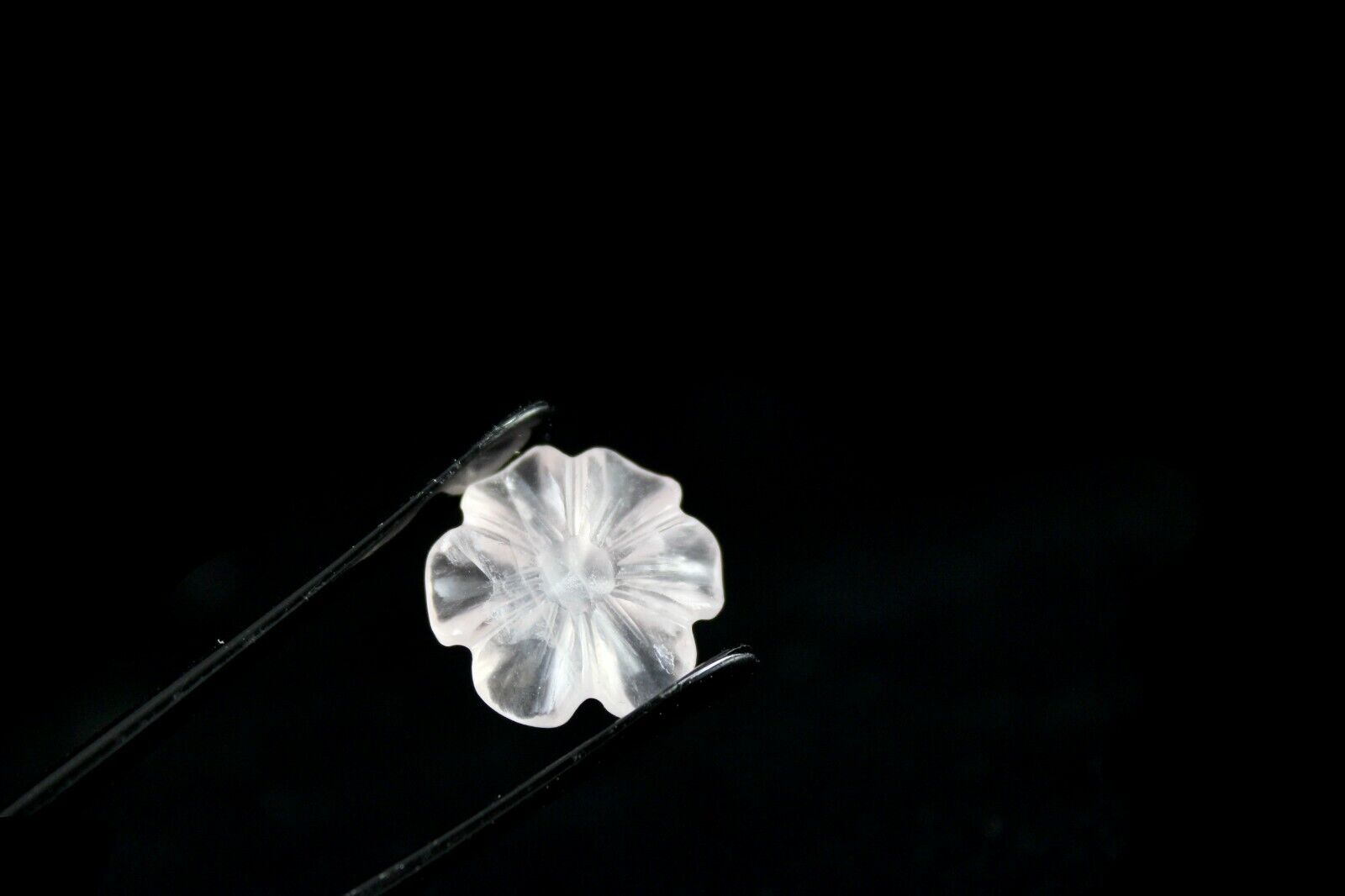 NATURAL ROSE QUARTZ CARVED FLOWER 11 PCS 97.35 CTS GEMSTONE SET FOR DESIGNING