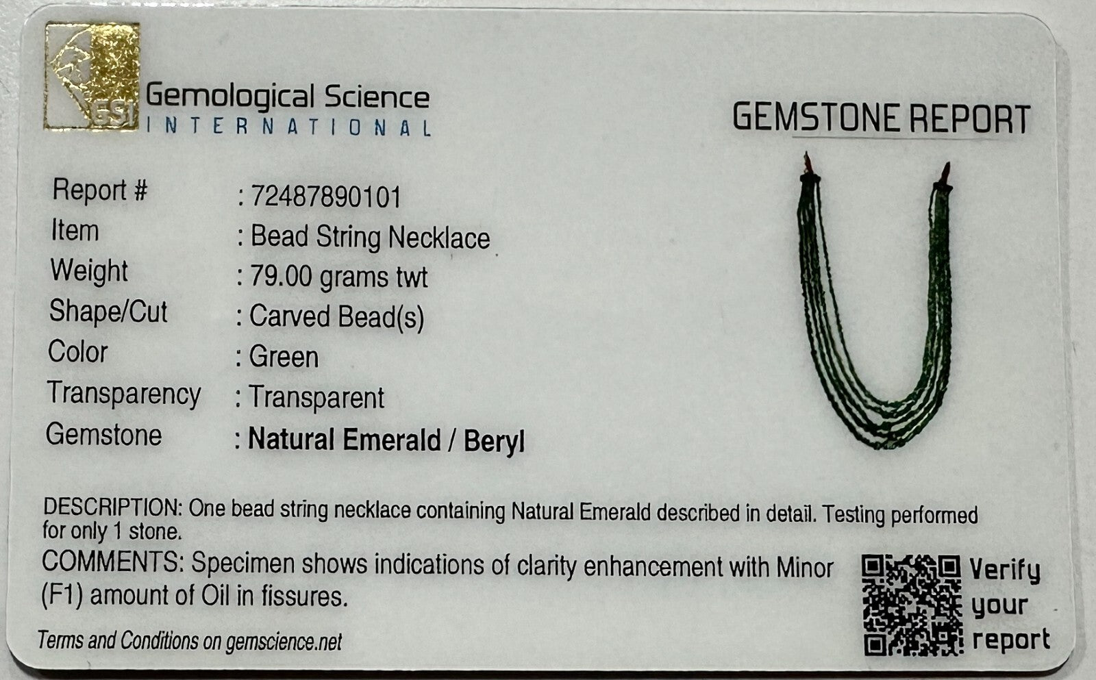 Certified Antique 356 Ct Natural Emerald Beads Carved Gemstone Necklace