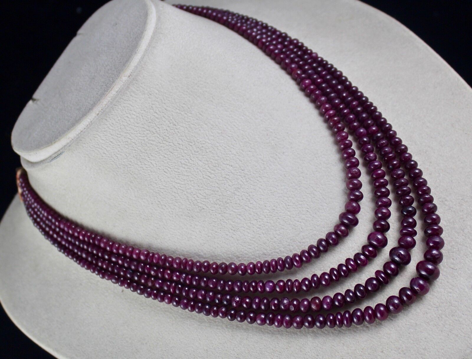 Natural Unheated Ruby Beads Round 4 L 399 Ct Red Gemstone Statement Necklace