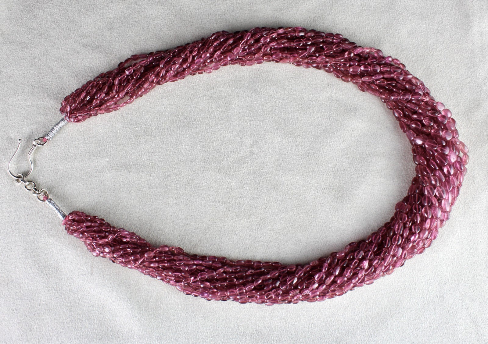 Certified Natural Pink Tourmaline Beads 745 Ct Long Gemstone Necklace