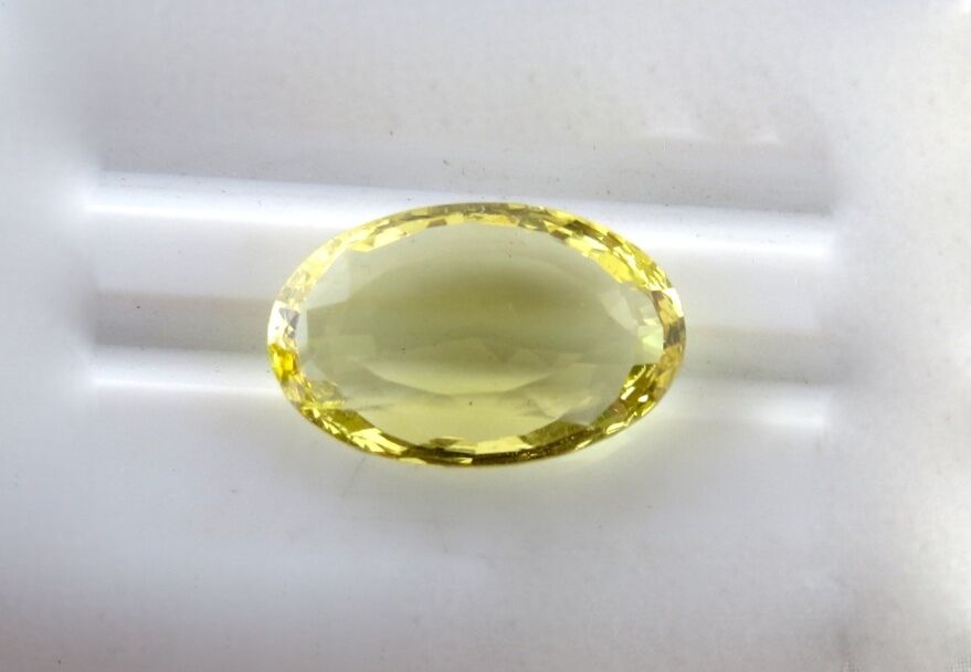 Certified Natural Yellow Aquamarine Heliodor Oval 12.79 Ct Gemstone Ring Pendant