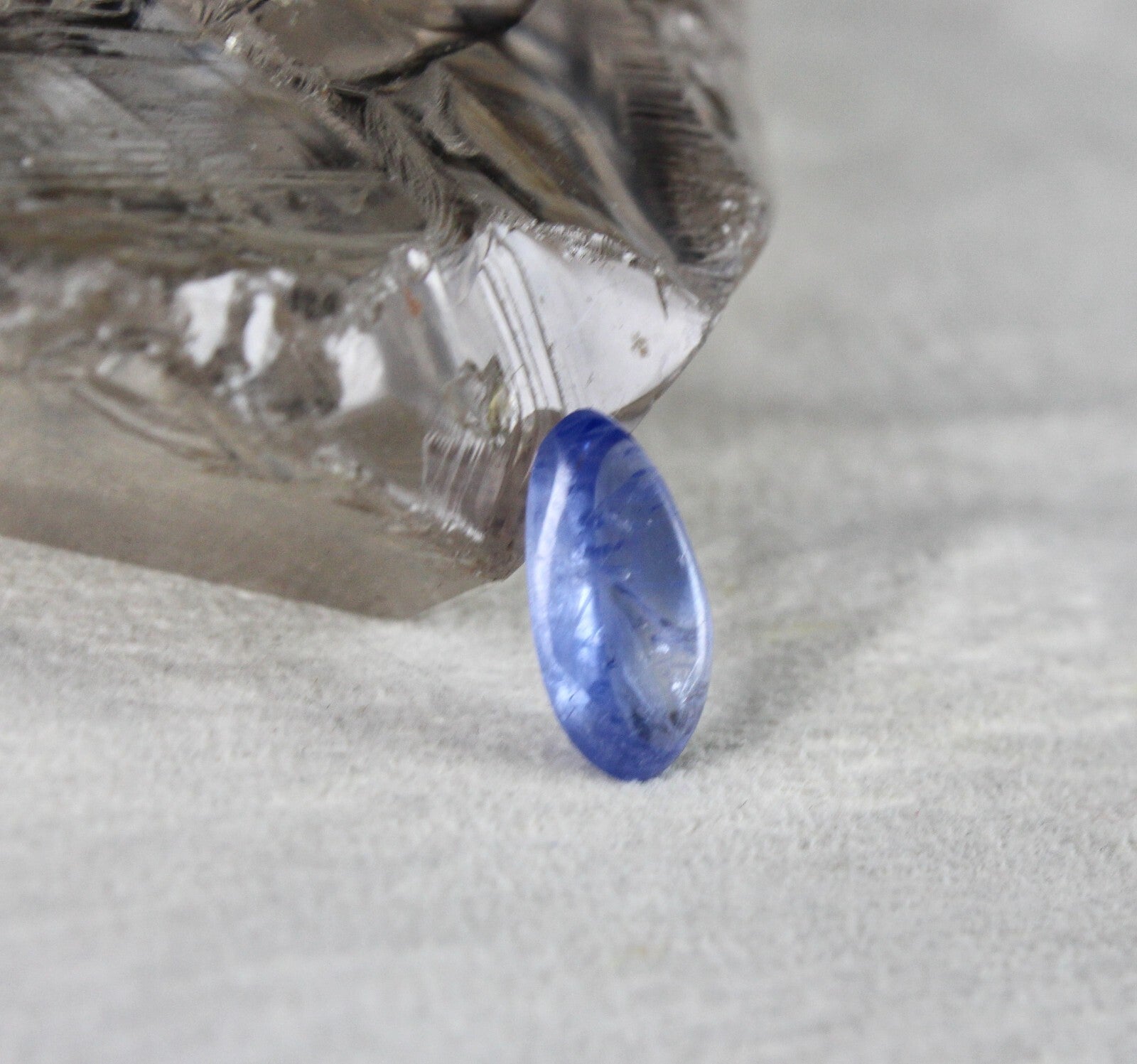 Certified Natural Blue Sapphire 6.87 Ct Oval Cabochon Gem For Ring Pendant