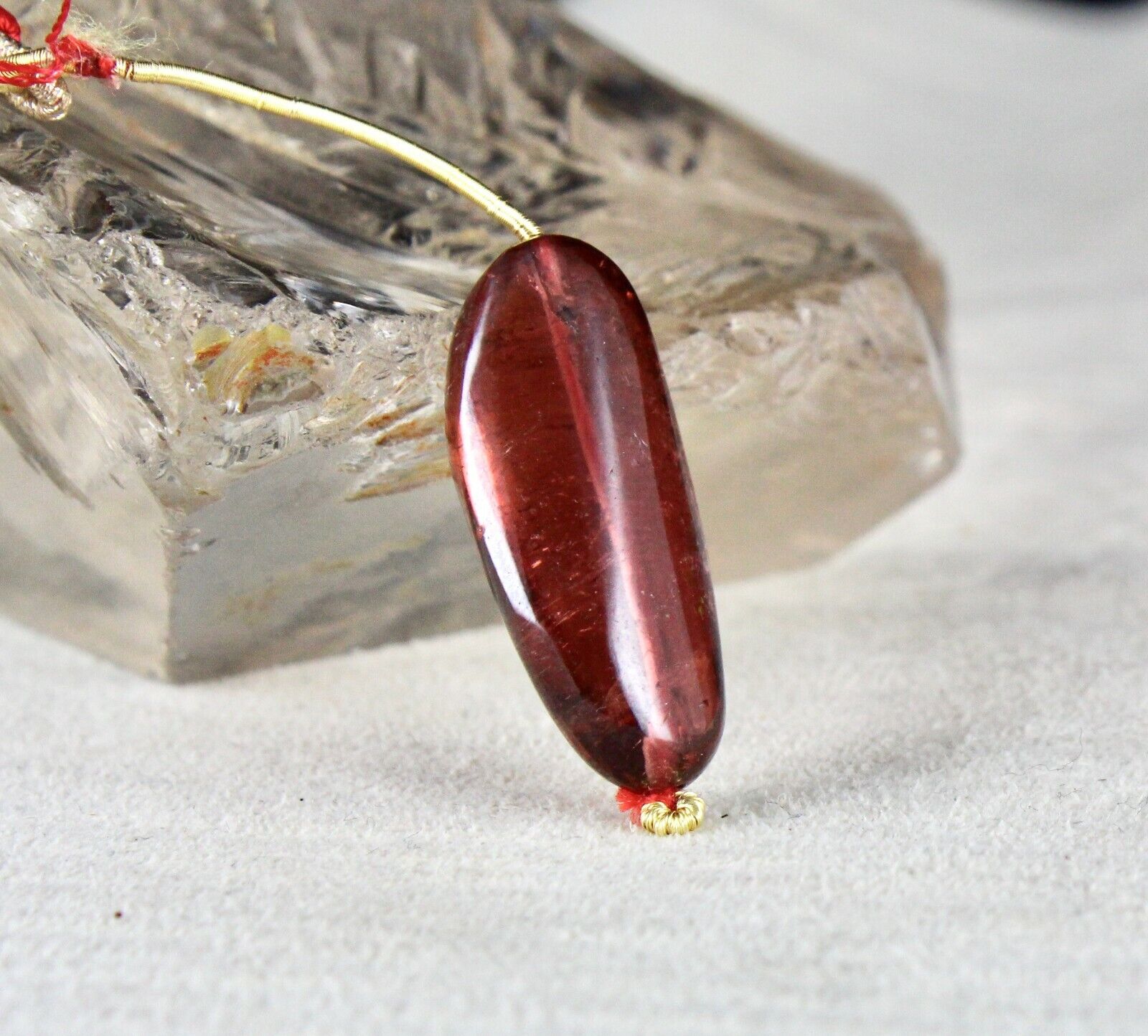 Natural Pink Tourmaline Rubellite Bead Hanging 26 Cts Gemstone Pendant Design