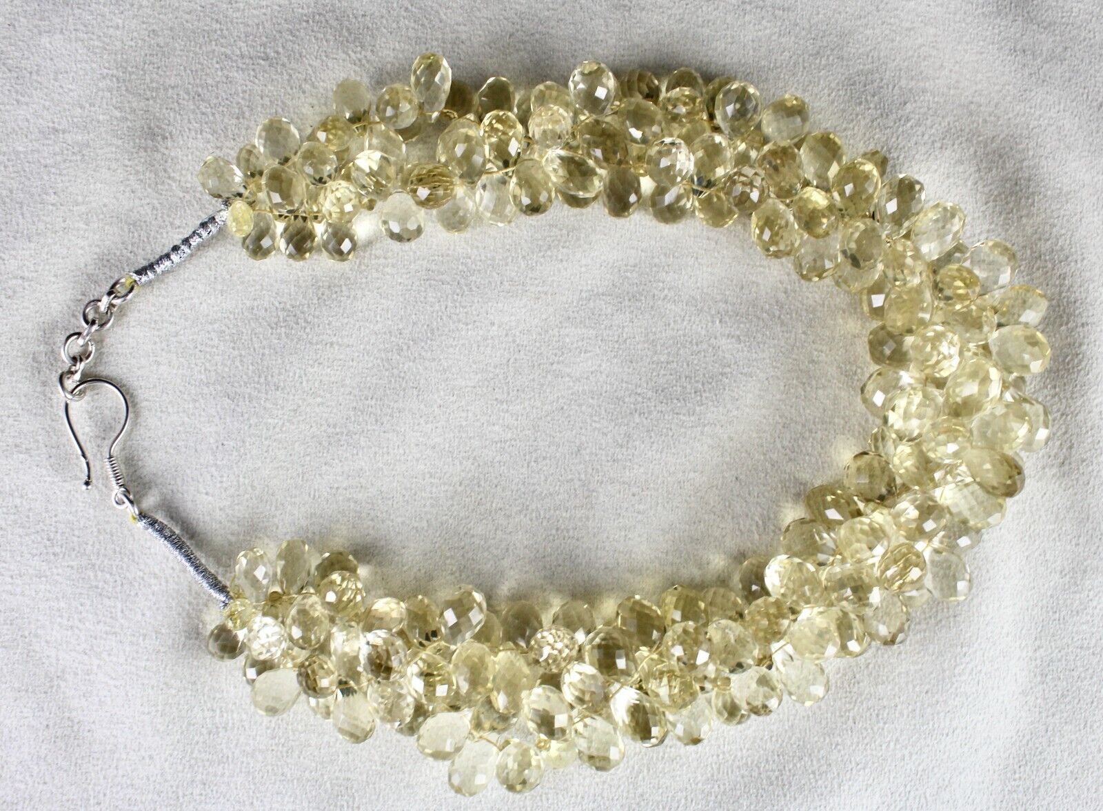 Natural Lemon Quartz Beads 2 L 1118 Ct Tear Drops Gemstone Finest Necklace