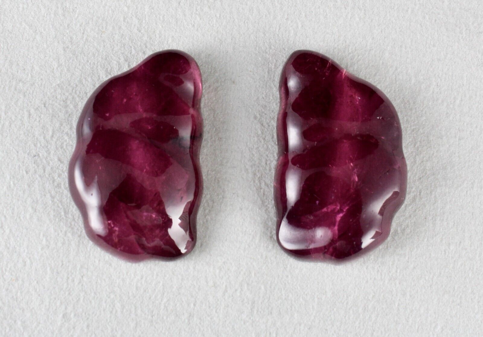 Natural Rubellite Tourmaline Fancy Cabochon 147 Ct Pair Gemstone Design Earring