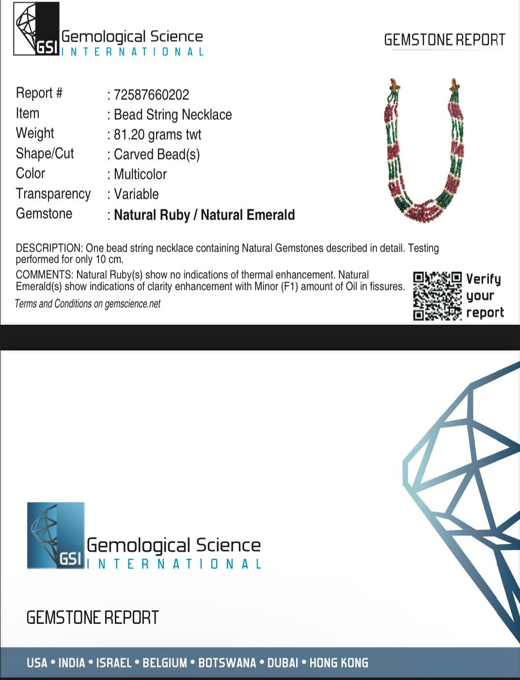 Certified Natural Ruby 368 Ct Emerald Melon Carved Pearl Antique Necklace