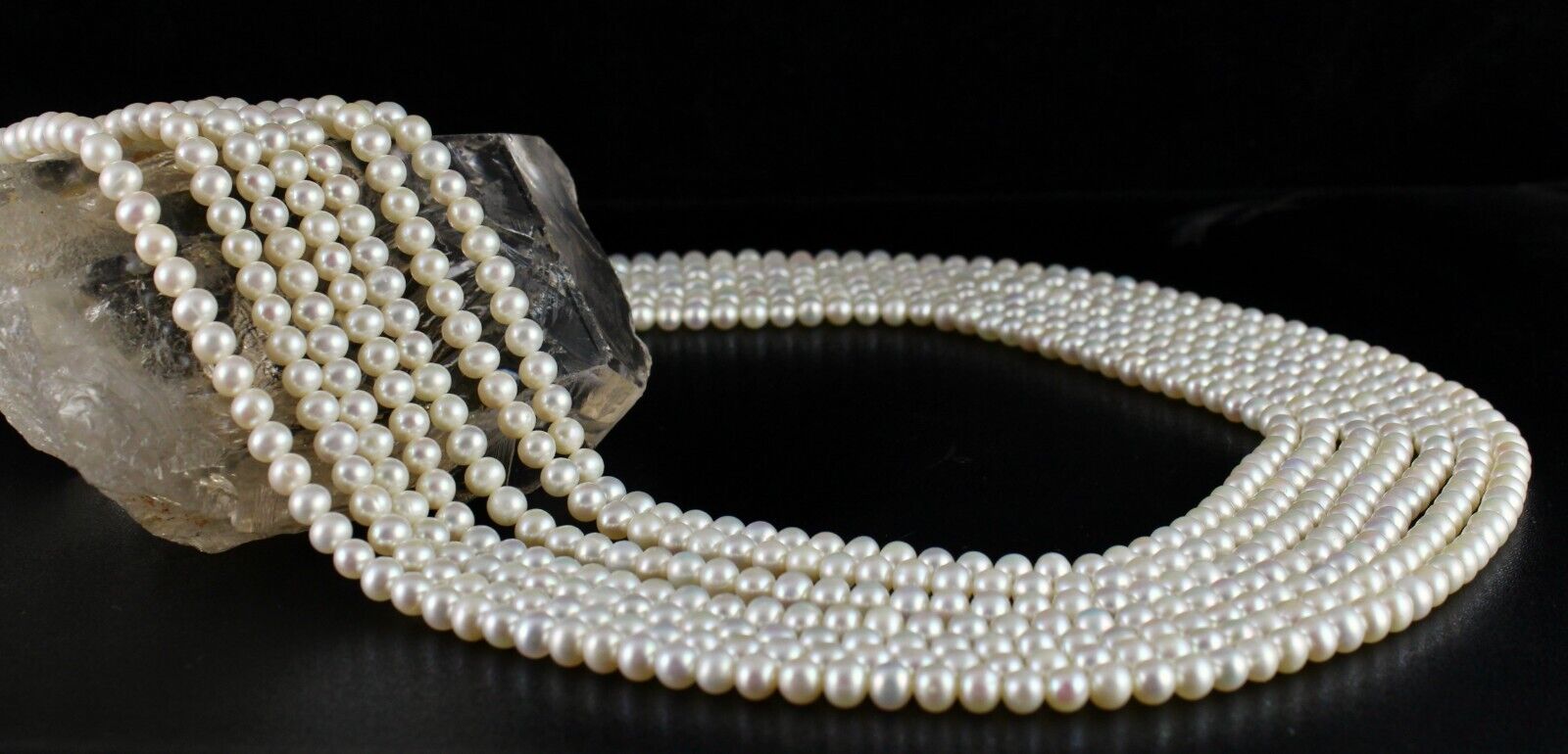 GENUINE FRESH WATER PEARL BEADS ROUND 7 L 808 CARATS GEMSTONE FASHION NECKLACE