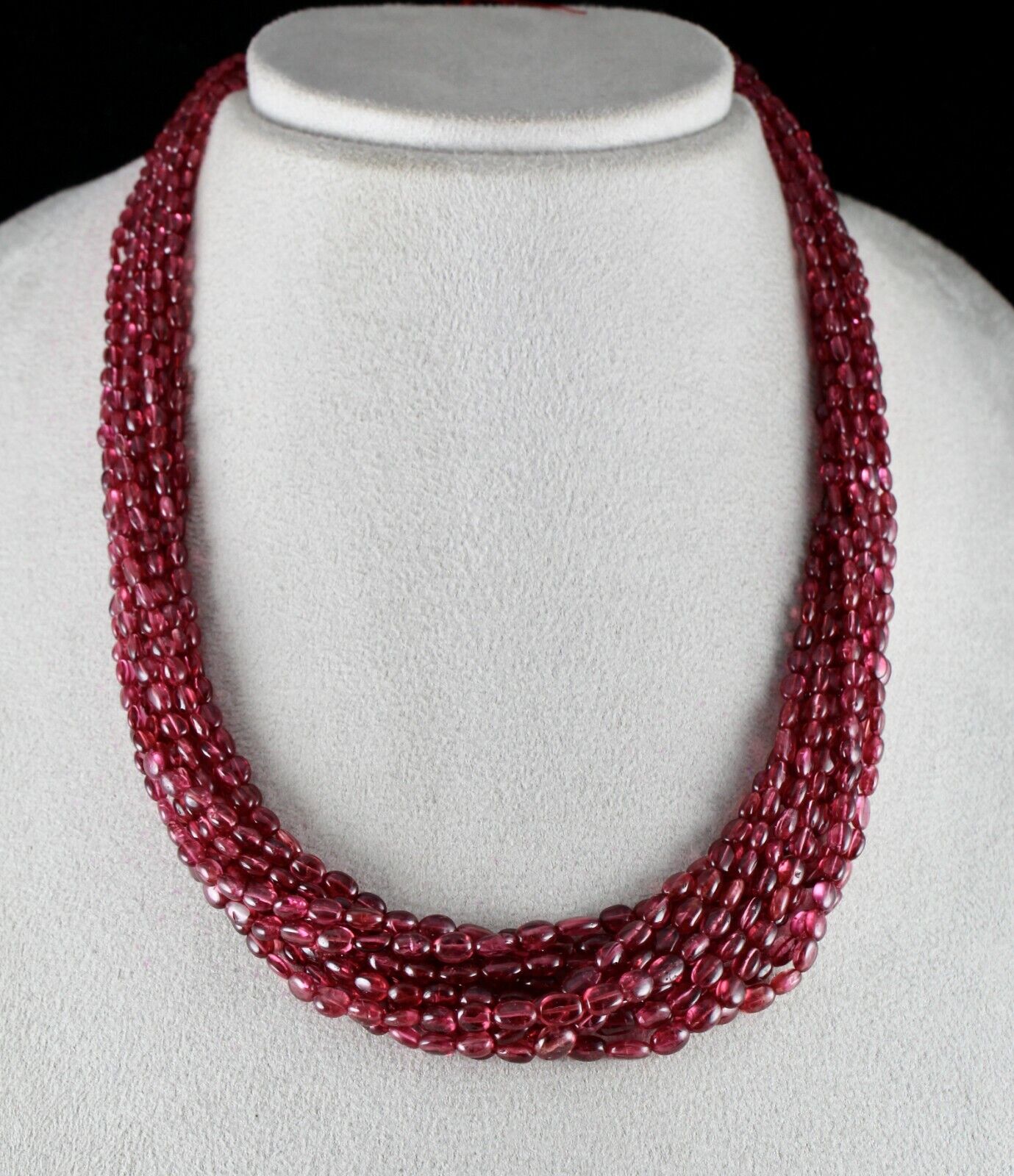 Certified Natural Spinel Beads Long 10 L 452 Ct Red Fine Gemstone Necklace