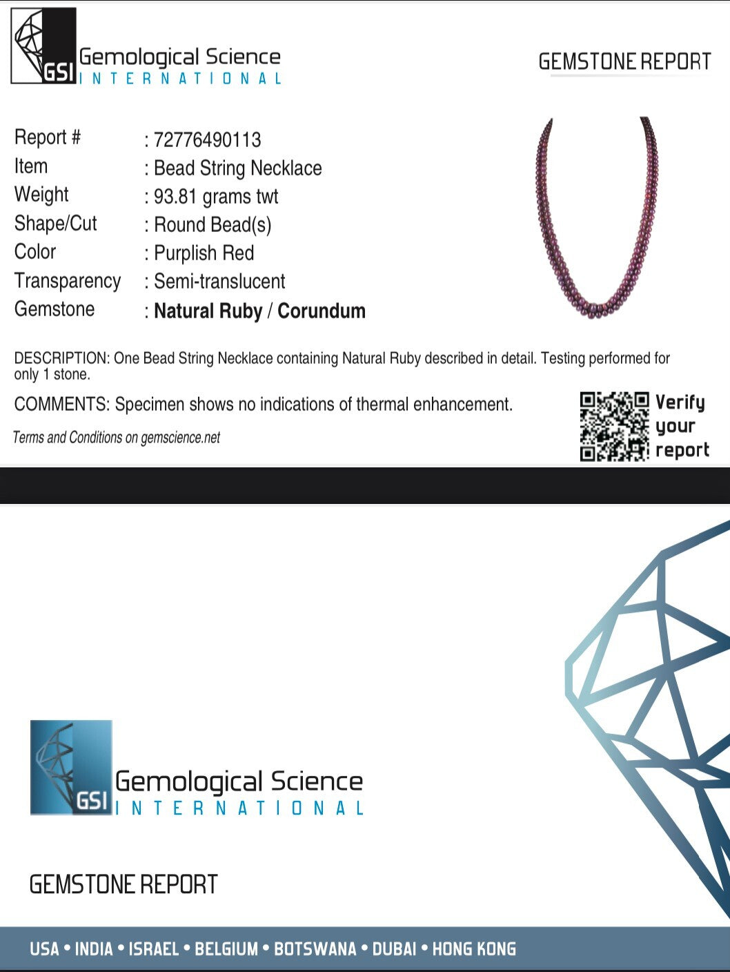 Certified Natural Ruby Beads Round 446 Ct Gemstone Fine Necklace Gifting