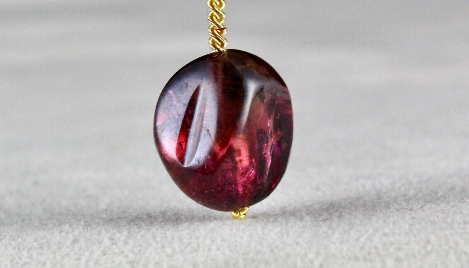 Natural Pink Tourmaline Bead Hanging Pendant 24.62 Cts Nugget Drilled Gemstone